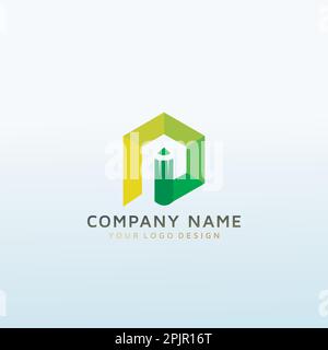 letter P education vector logo design Stock Vector