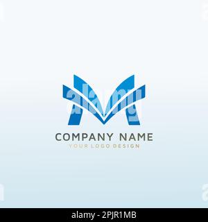 a logo that embodies the letter M Stock Vector