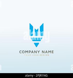 a logo that embodies the letter M Stock Vector
