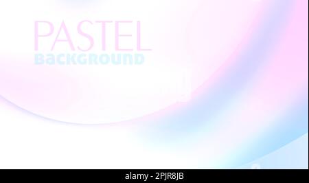 Minimal pastel background with curved swirl. Subtle very light pink and pale blue vector graphic pattern Stock Vector