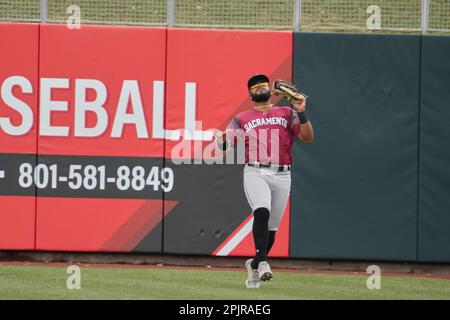 July 8 2023: Sacramento right fielder Heliot Ramos (38) hits a