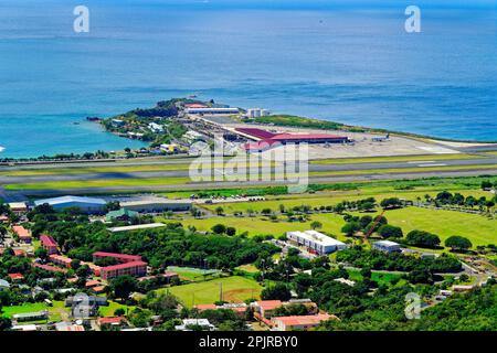 ST THOMAS, USVI - February 2, 2023: Tourism is a major industry in St Thomas. Recovery from Covid restrictions has become to resume tourism to former Stock Photo