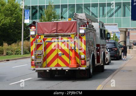 Airport fire truck at Halifax Stanfield International Airport in Nova Scotia, Canada Stock Photo