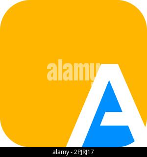 Initial letters A logo template design in square rounded shape Stock Vector