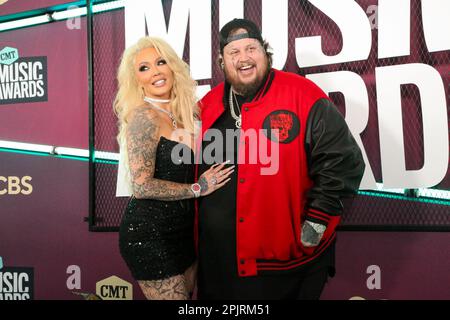 Austin, USA. 02nd Apr, 2023. Bunny Xo, Jelly Roll attends the 2023 CMT Music Awards at Moody Center on April 02, 2023 in Austin, Texas. Photo:Holly Jee/imageSPACE Credit: Imagespace/Alamy Live News Stock Photo