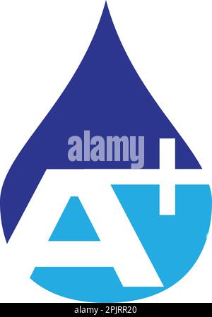 Initial Letter A cross plus plumbing logo icon design template elements Stock Vector