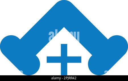 Initial Letter A cross plus plumbing logo icon design template elements Stock Vector