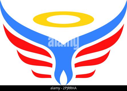 Angel logo design Stock Vector