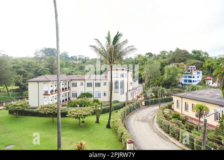 Puente Nacional, Santander, Colombia, Nov 21, 2023: general view of the Agua Blanca Country Hotel, a place to stay for family relaxation and ecotouris Stock Photo