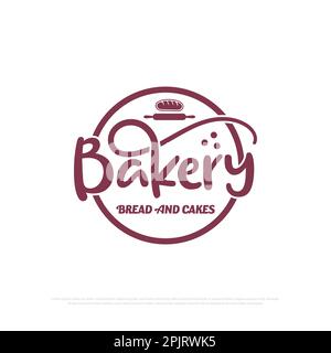 Simple Bakery logo design illustration , best for bread and cakes shop, food beverages store logo emblem template Stock Vector