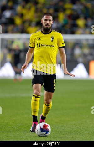 COLUMBUS, OH - JUNE 24: Max Arfsten #27 of Columbus Crew reacts to