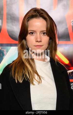 Paris, France. 03rd Apr, 2023. Marysole Fertard attends the Jours Sauvages premiere at Cinema Max Linder In Paris on April 03, 2023 in Paris, France. Photo by Laurent Zabulon/ABACAPRESS.COM Credit: Abaca Press/Alamy Live News Stock Photo