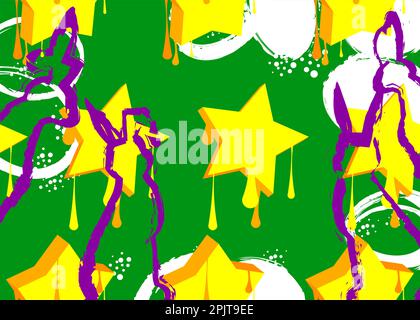 Abstract Easter Graffiti background. Modern street art holiday decoration backdrop, performed in urban painting style. Stock Vector