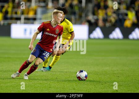 COLUMBUS, OH - JUNE 24: Max Arfsten #27 of Columbus Crew reacts to