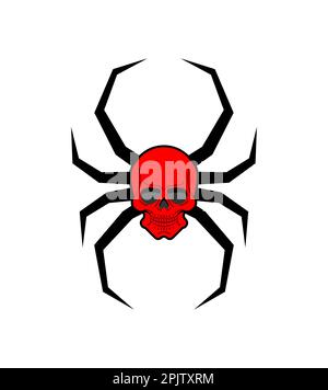 Black widow spider isolated. Poisonous dangerous spider. Stock Vector