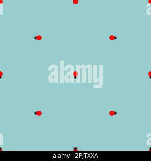 Mite pattern seamless. Encephalitic red tick background. Vector texture Stock Vector