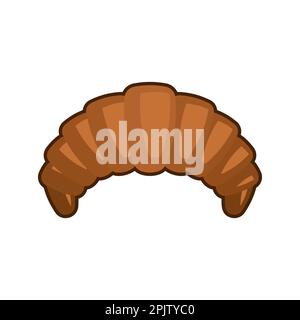 Croissant isolated. bagel Vector illustration Stock Vector