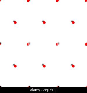 Mite pattern seamless. Encephalitic red tick background. Vector texture Stock Vector