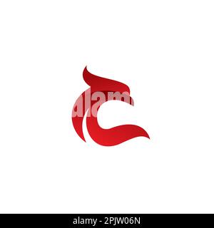 Letter C Eagle Logo Design. Eaglae Head Vector Illustration Stock Vector