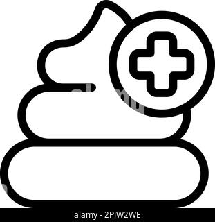 Healthy analysis icon outline vector. Pet animal. Vaccine food Stock Vector