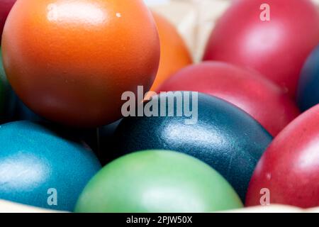 Easter eggs close up Stock Photo