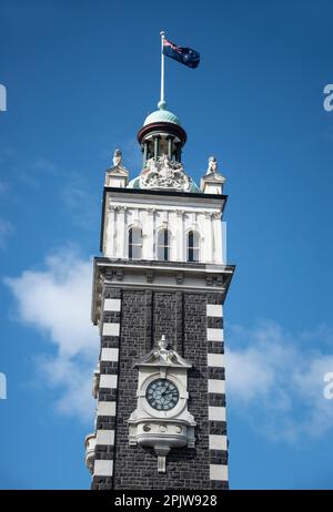 Dunedin Railway Station, New Zealand. Stock Photo