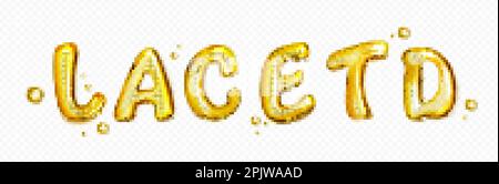 Oil alphabet with jelly letter and drop. Liquid text vector with splash flow. Glossy honey typography concept isolated on transparent background. Macr Stock Vector