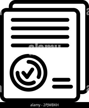 Security data documents icon outline vector. Cyber guard. Lock safety Stock Vector