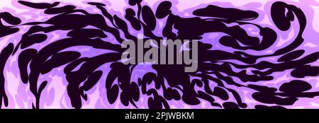 Abstract background with circle fire swirls. Comic effect of blast, explosion, spiral motion with fiery trails, purple and black flame, vector cartoon Stock Vector