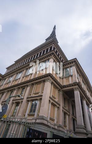 Via Montebello street, Mole Antonelliana, Torino, Italy, Europe Stock Photo