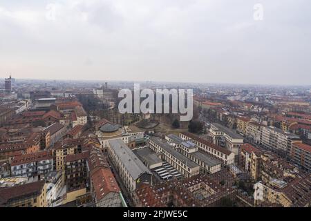 View from Mole Antonelliana, Interior, Elevator, Torino, Italy, Europe Stock Photo