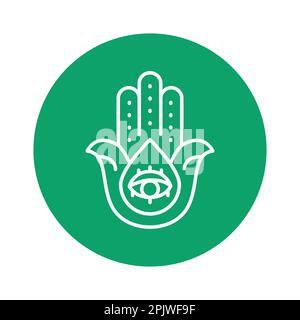Mandala color line icon. Isolated vector element. Outline pictogram for web page, mobile app, promo Stock Vector