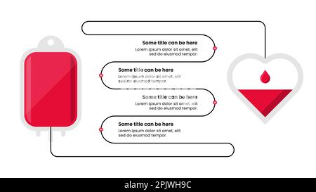 Blood donation concept with space for text. Vector illustration Stock Vector