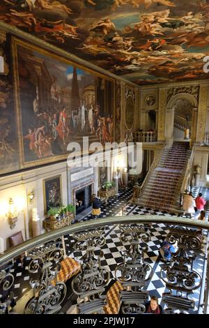Main Entrance Hallway Chatsworth House Derbyshire Stock Photo - Alamy