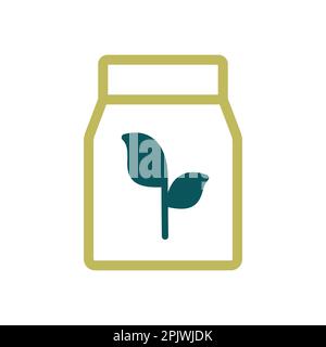 Fertilizer pack vector icon. Seed package sign. Graph symbol for agriculture, garden and plants web site and apps design, logo, app, UI Stock Vector