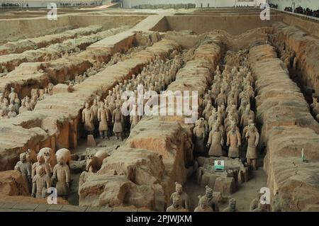 Terracotta Army Museum. Finds from excavation No. 1. Shaanxi, Xi'An, China Stock Photo