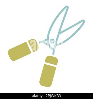 Garden shears vector icon, hedge shears sign. Graph symbol for agriculture, garden and plants web site and apps design, logo, app, UI Stock Vector