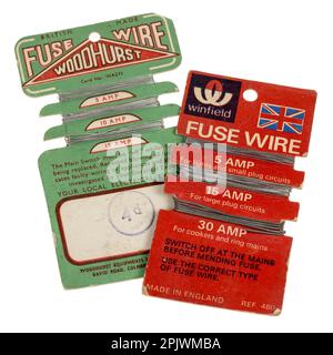 Fuse wire circa 1960s Stock Photo