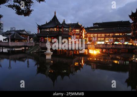 Traditional tea house Huxinting in the Old City. Shanghai, China, Asia Stock Photo