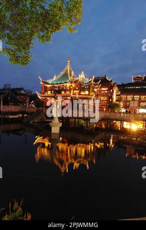 Traditional tea house Huxinting in the Old City. Shanghai, China, Asia Stock Photo