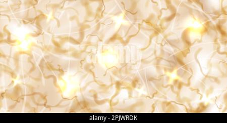 Golden marble seamless pattern with fog texture. Stone wall, floor or counter top surface. Granite or agate pastel tile for bathroom. Abstract terrazz Stock Vector