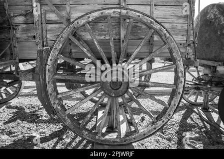 Preserved 20 mule team wagon for hauling Borax Stock Photo