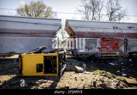 Voorschoten - The place where two trains collided with a construction