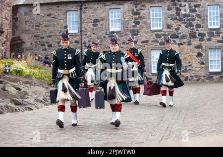 -Edinburgh,Scotland October 16, 2015 The Royal Scots The Royal Regiment was the oldest Regiment in the British Army Stock Photo