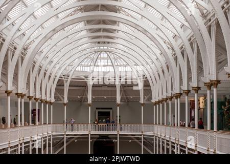 -Edinburgh,Scotland October 16, 2015  Grand Gallery of the National Museum of Scotland. It was renovated in 2011 Stock Photo