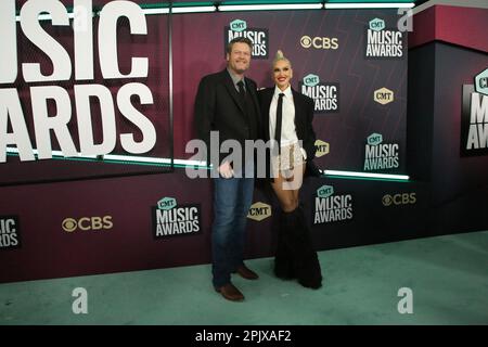 Blake Shelton and Gwen Stefani attend the 2023 CMT Music Awards at Moody Center on April 02, 2023 in Austin, Texas. Photo:Holly Jee/imageSPACE/MediaPunch Stock Photo