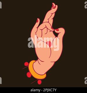 Buddha Hand Traditional mudra Gestures Traditional Vector illustration Stock Vector