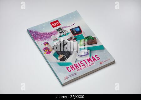 An Argos 2017 catalogue, Christmas Gift Guide (Ready for Take Off), photographed on a white/light grey background. Stock Photo