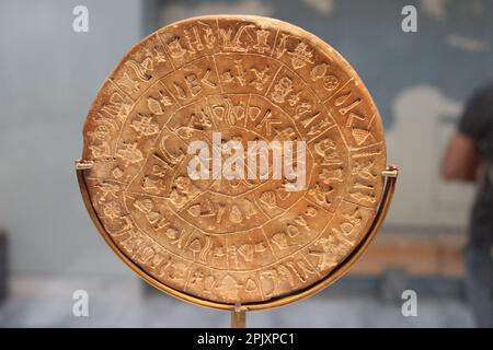 Phaistos disc, Heraklion museum, Heraklion, Crete Stock Photo