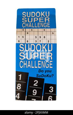 Sudoku Super Challenge game do you Sodoku? in box isolated on white background Stock Photo